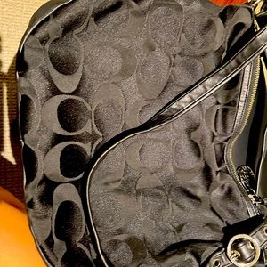 Black Coach shoulder bag.  Classic C design. Excellent condition.